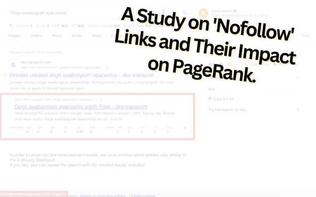 Analyzing SEO: A Study on 'Nofollow' Links and Their Impact on PageRank.